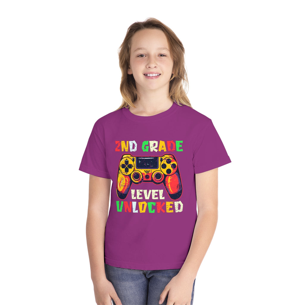 Gaming Graduation Youth Tee - 2nd Grade Level Unlocked