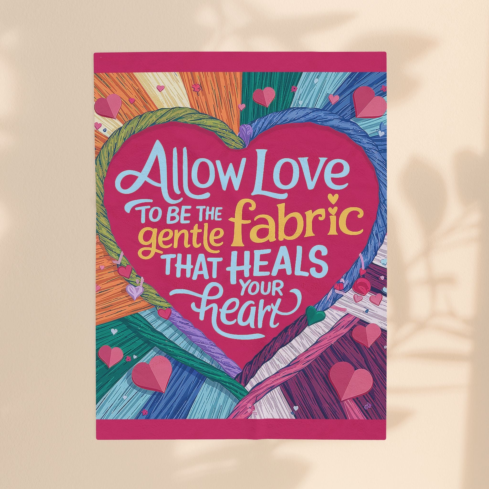 Allow Love Plush Blanket - Heartwarming Velveteen Throw