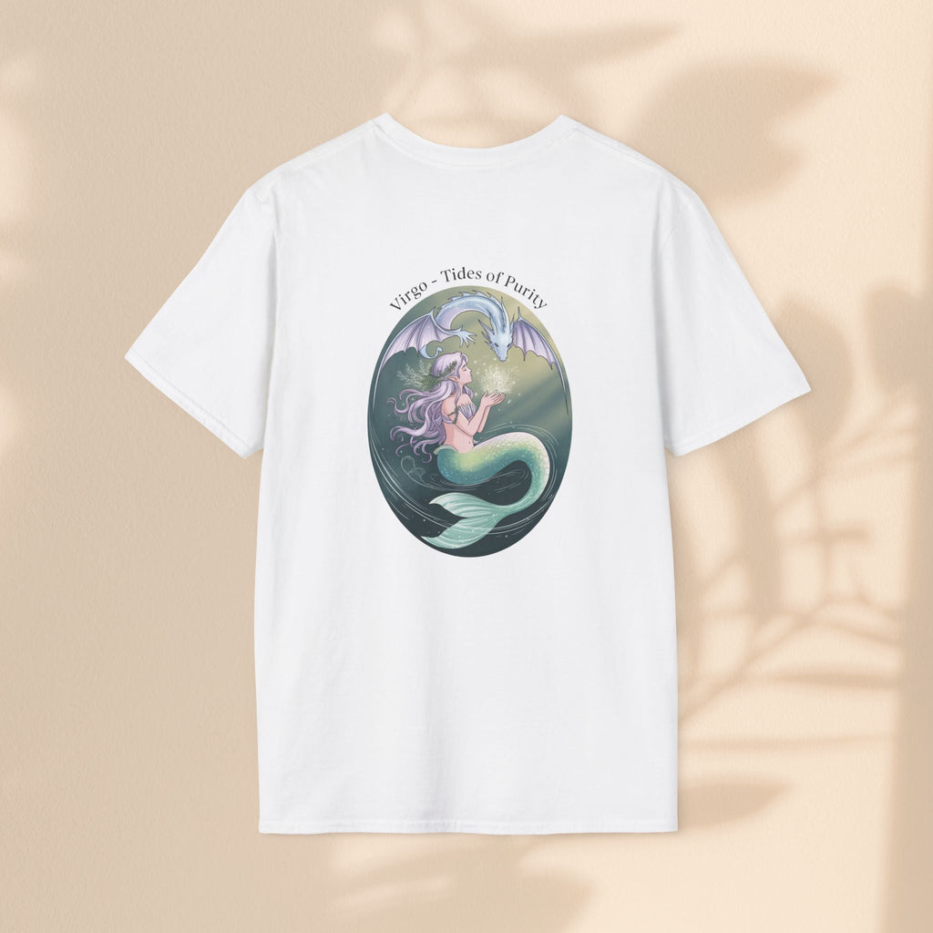 Mermaid Virgo T-Shirt, Ocean Art Tee, Summer Fashion, Gift for Beach Lovers, Sea Creature Apparel