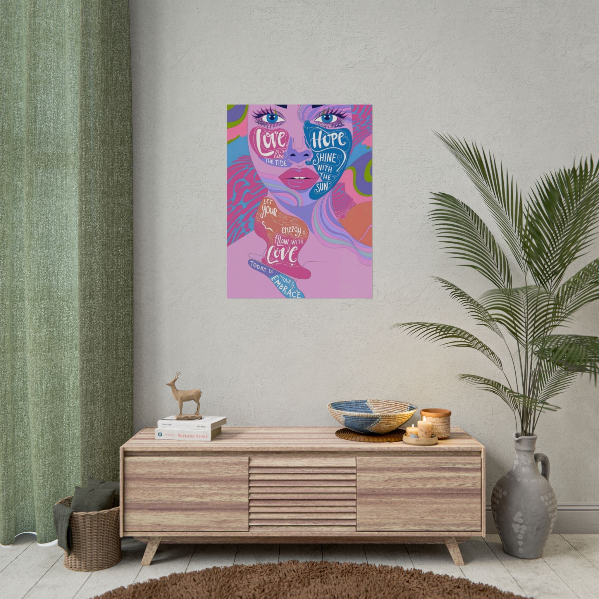 Inspirational Quote Rolled Posters - Colorful Love & Hope Design