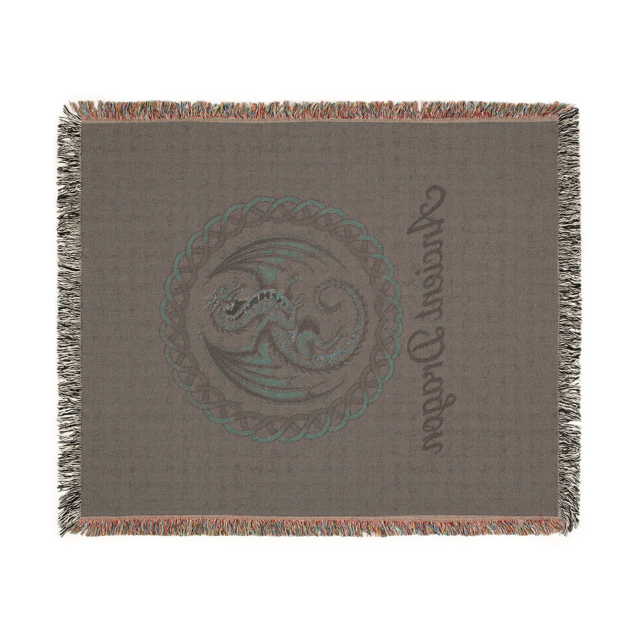 Ancient Dragon Woven Blanket – Cozy Mythical Throw, Fantasy Home Décor