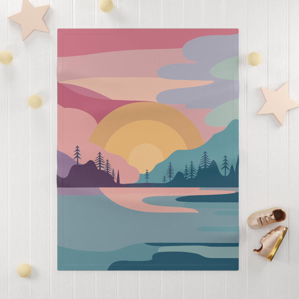 Baby Blanket - Pastel Scene Soft Fleece