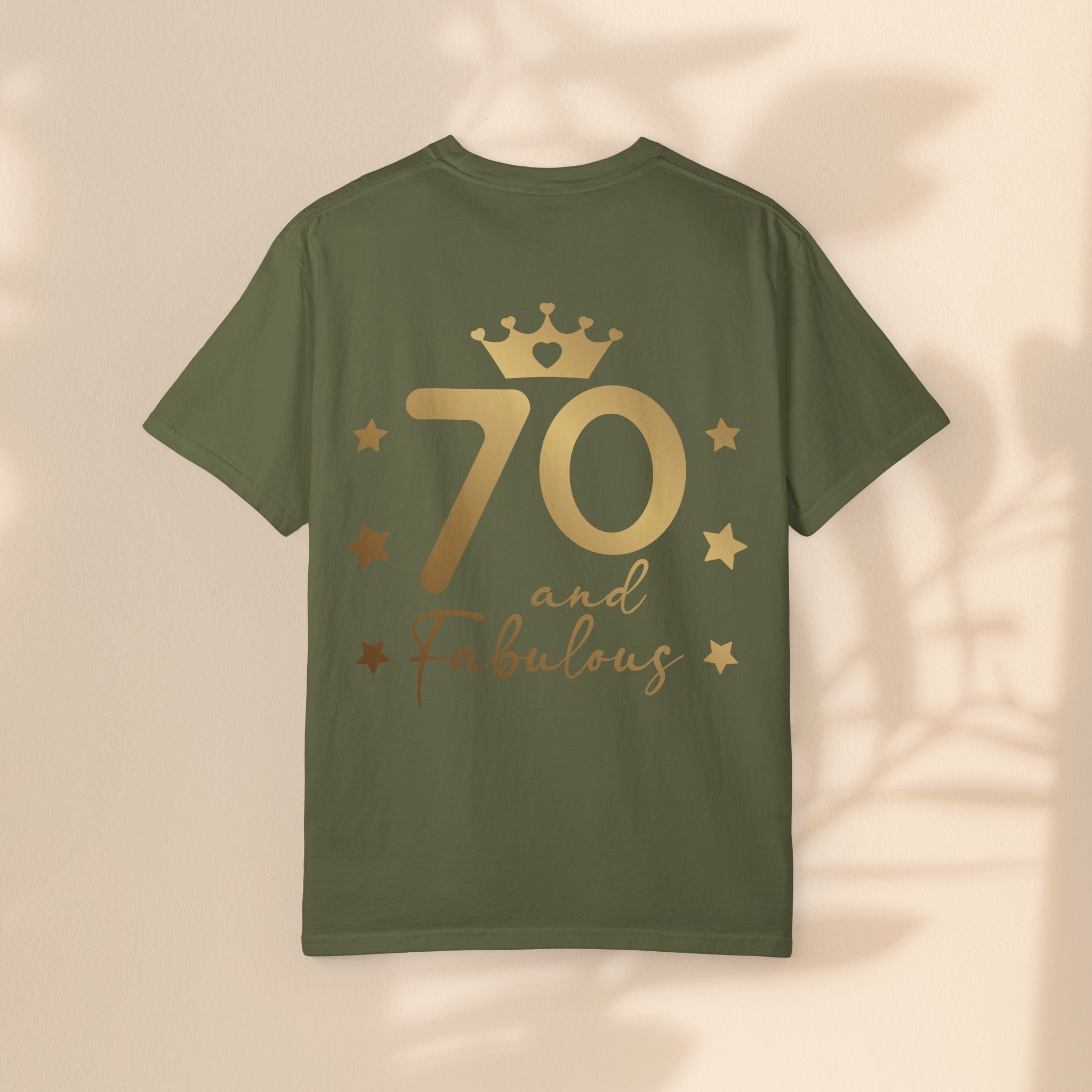 70 and Fabulous Unisex Garment-Dyed T-shirt | Birthday Celebration Tee, Gift for 70th Birthday, Vintage Style Shirt, Fun Party Wear, [...]