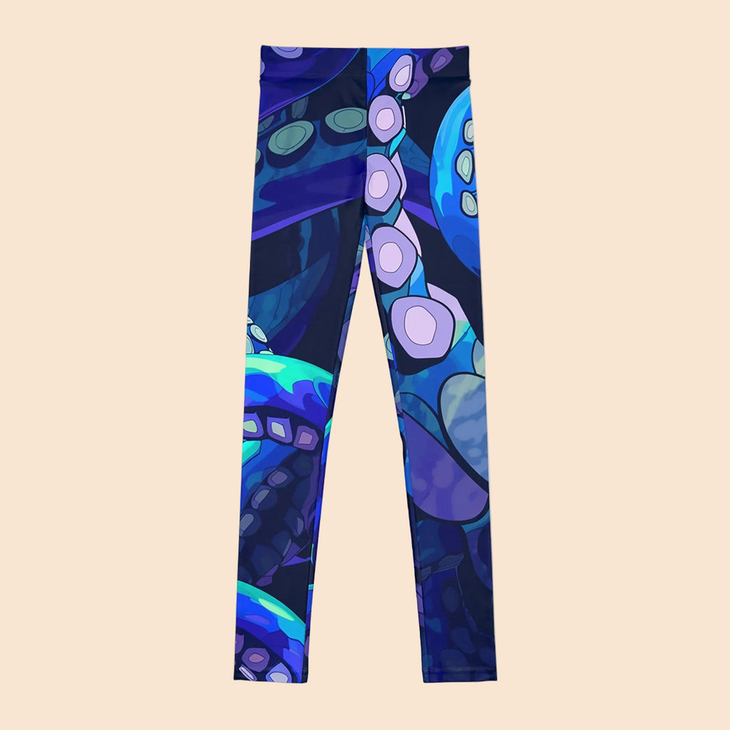 Colorful Octopus Delight Youth Leggings | Stylish & Comfortable Activewear for Kids