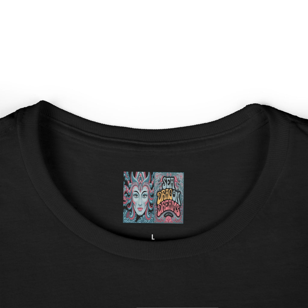 Enchanted Dragon Tee - Happily Ever Aqua Design, Women's Fashion Shirt, Boho Style, Fantasy Gift for Her, Unique Graphic Tee