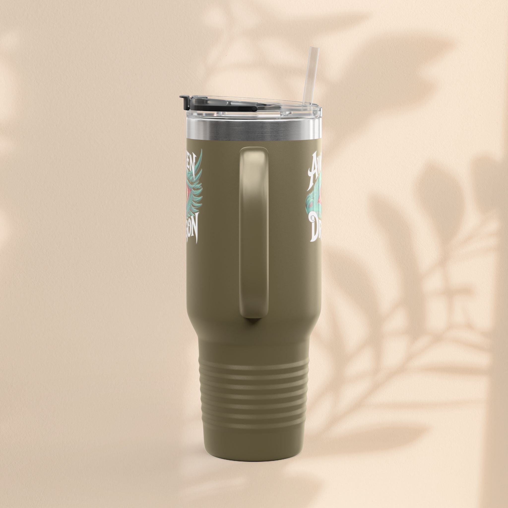 Dragon Insulated Travel Mug | 40oz | Awaken The Dragon | Perfect for Coffee Lovers, Eco-Friendly Designs