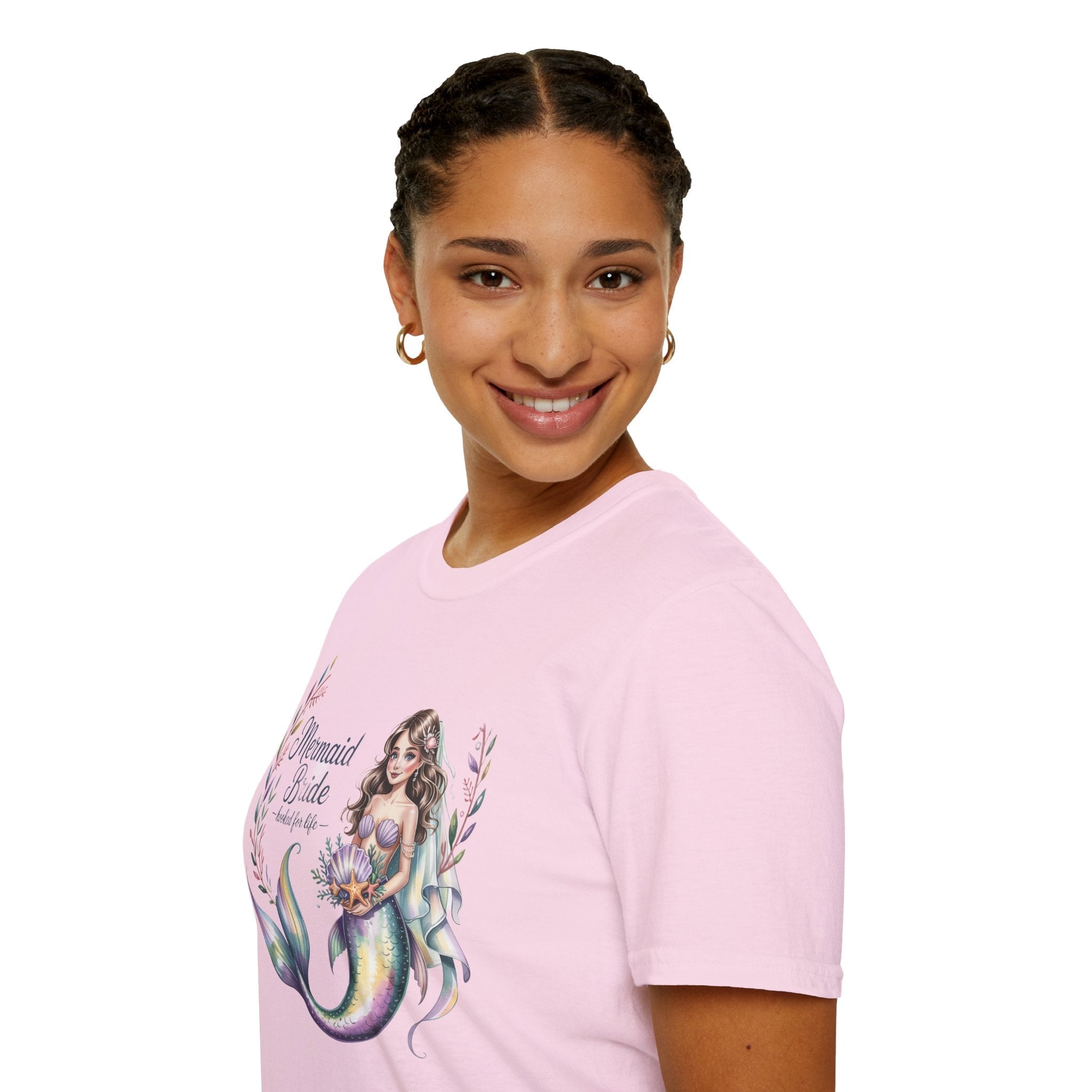 Mermaid Bride T-Shirt, Bridal Party Shirt, Destination Wedding Attire, Beach Wedding Gift, Under the Sea Themed Shirt