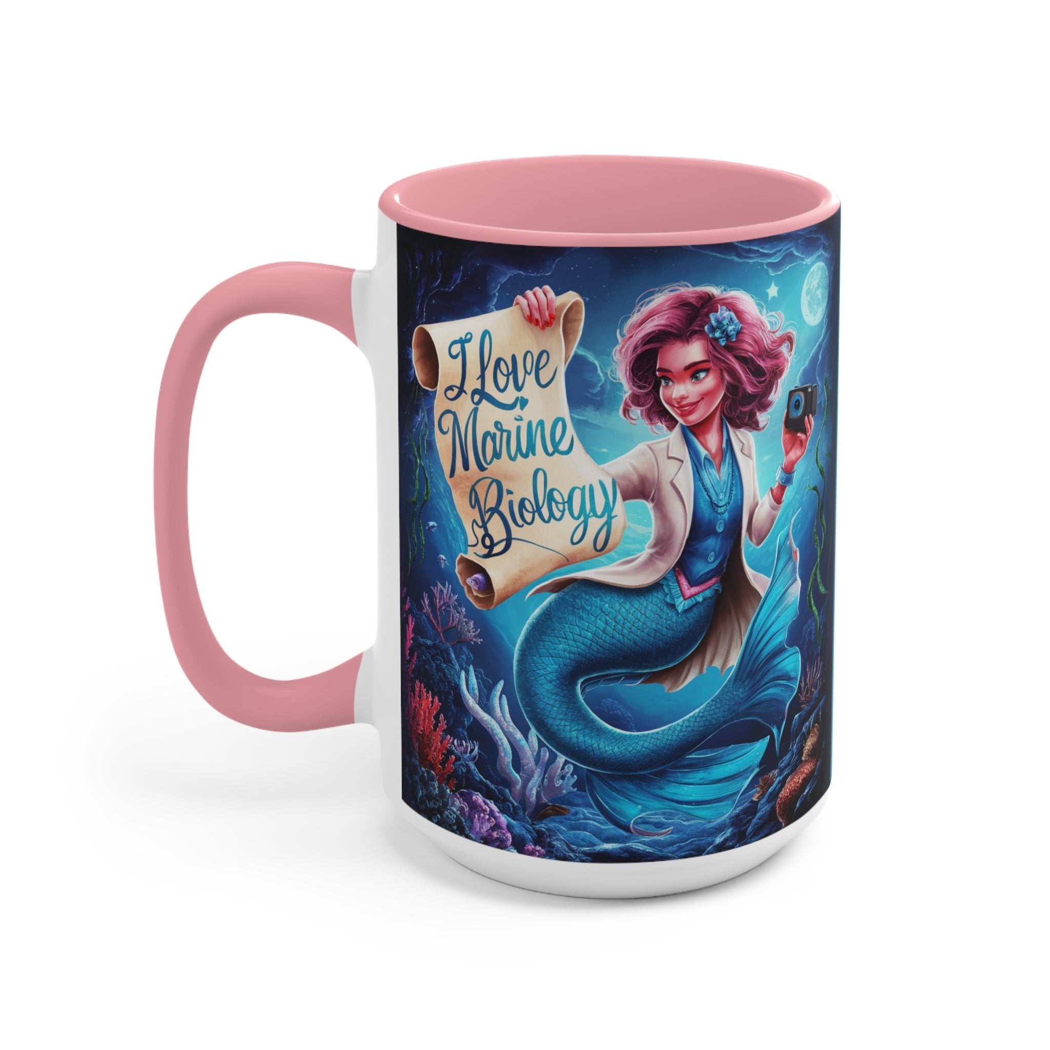 Love Marine Biology Accent Mug – Ocean Science Gift