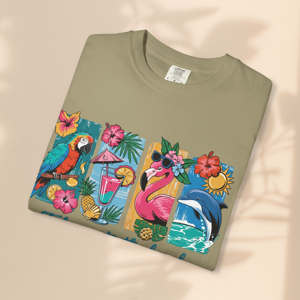Brush Stroke art - Take Me to the Beach Unisex Garment-Dyed T-Shirt