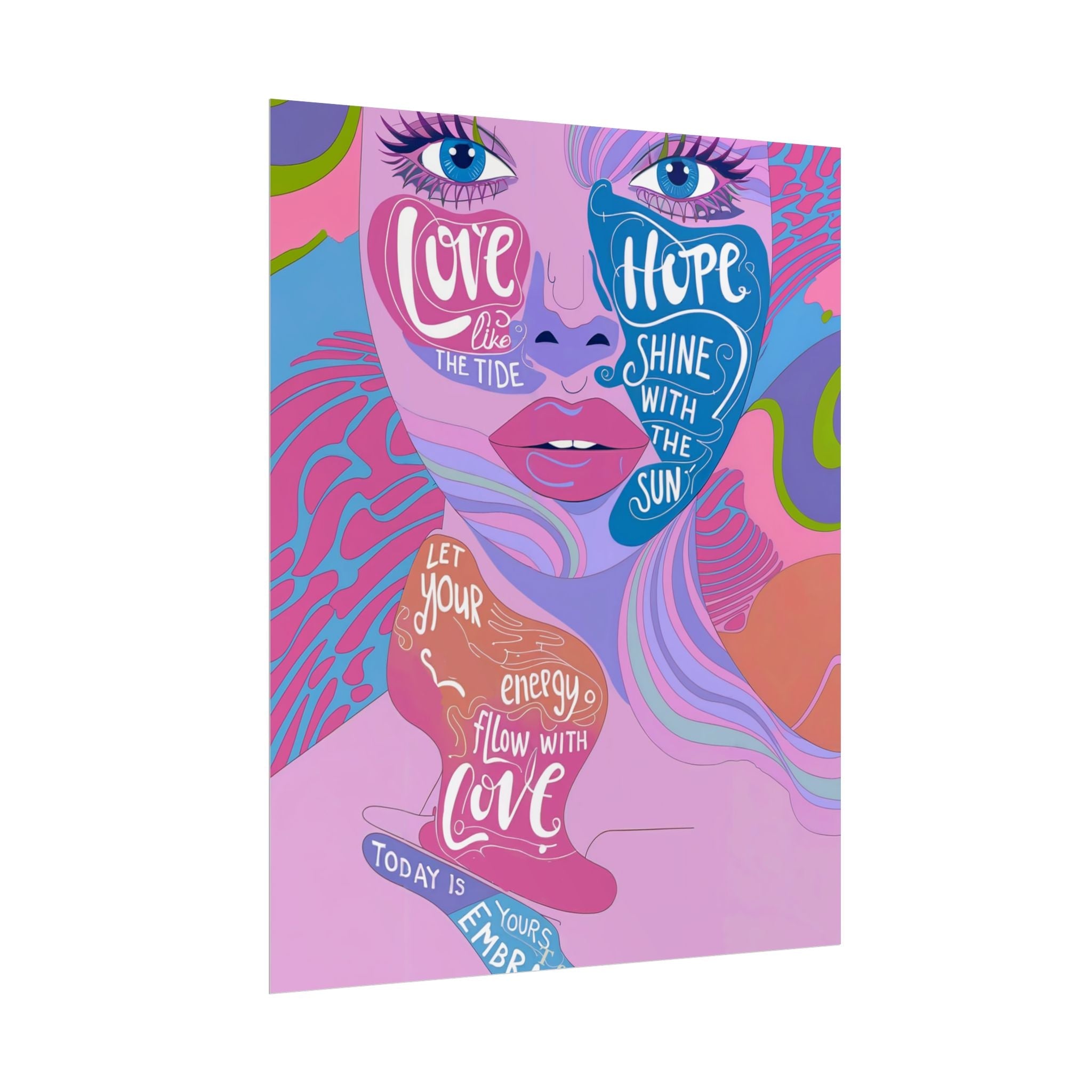 Inspirational Quote Rolled Posters - Colorful Love & Hope Design