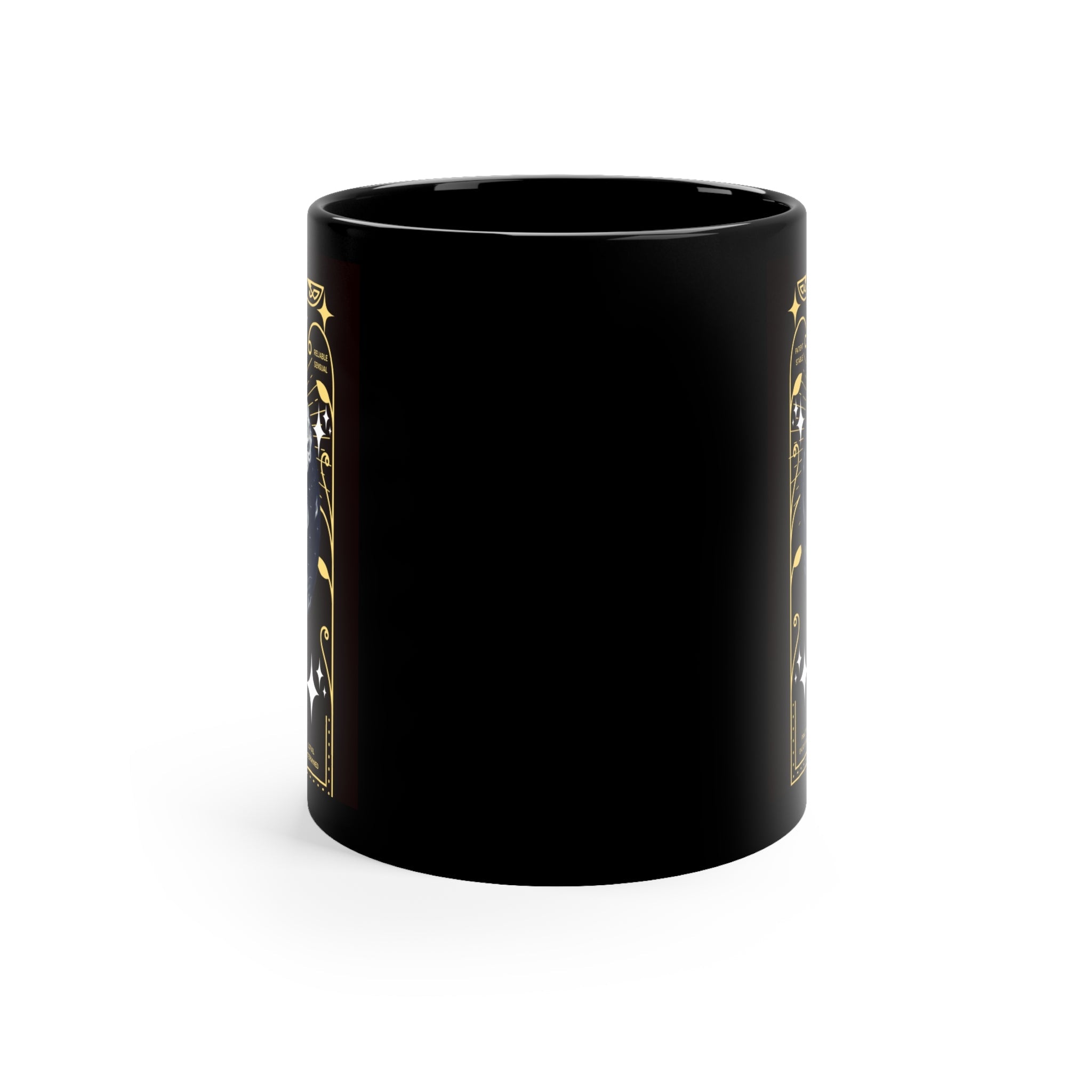 Mermaid Taurus Black Coffee Mug – 11oz Zodiac Gift