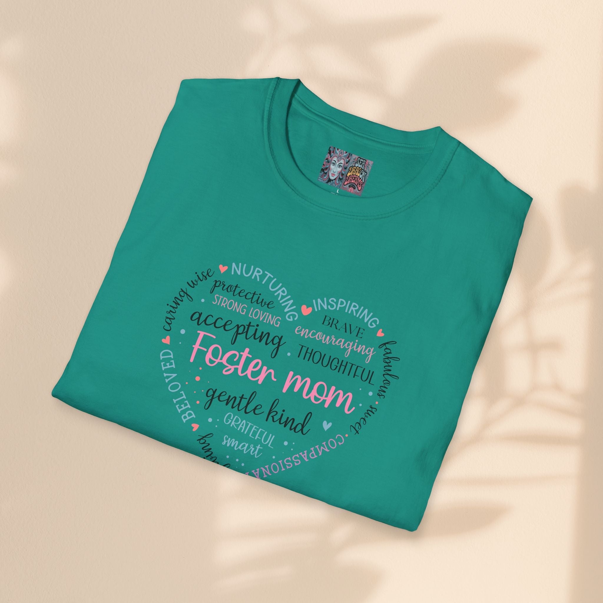 Foster Mom Heart T-Shirt - Unisex Softstyle Tee for Every Occasion