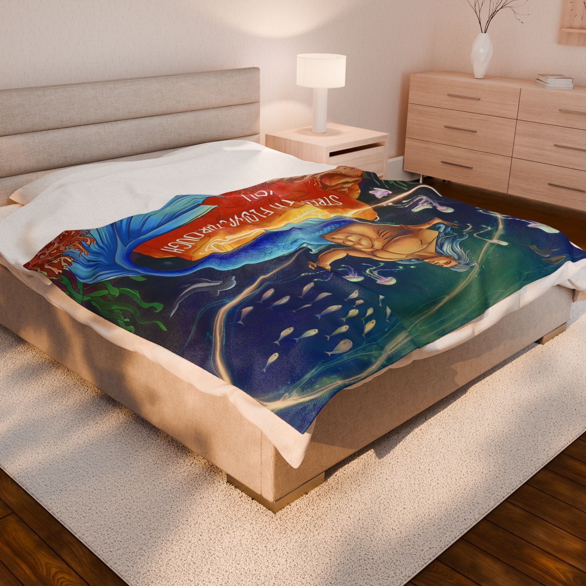 Merman Velveteen Plush Blanket
