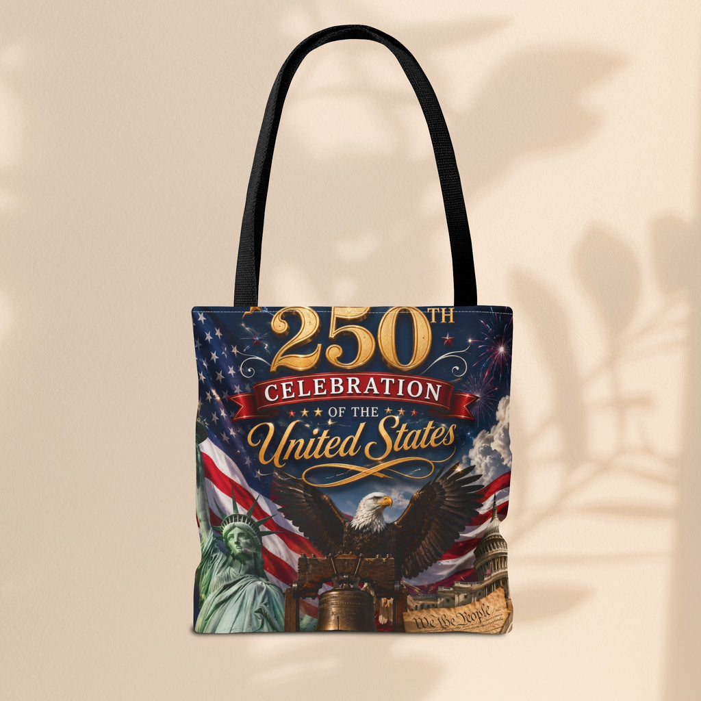 Patriotic American Flag & Eagle Tote Bag — 250th United States Celebration