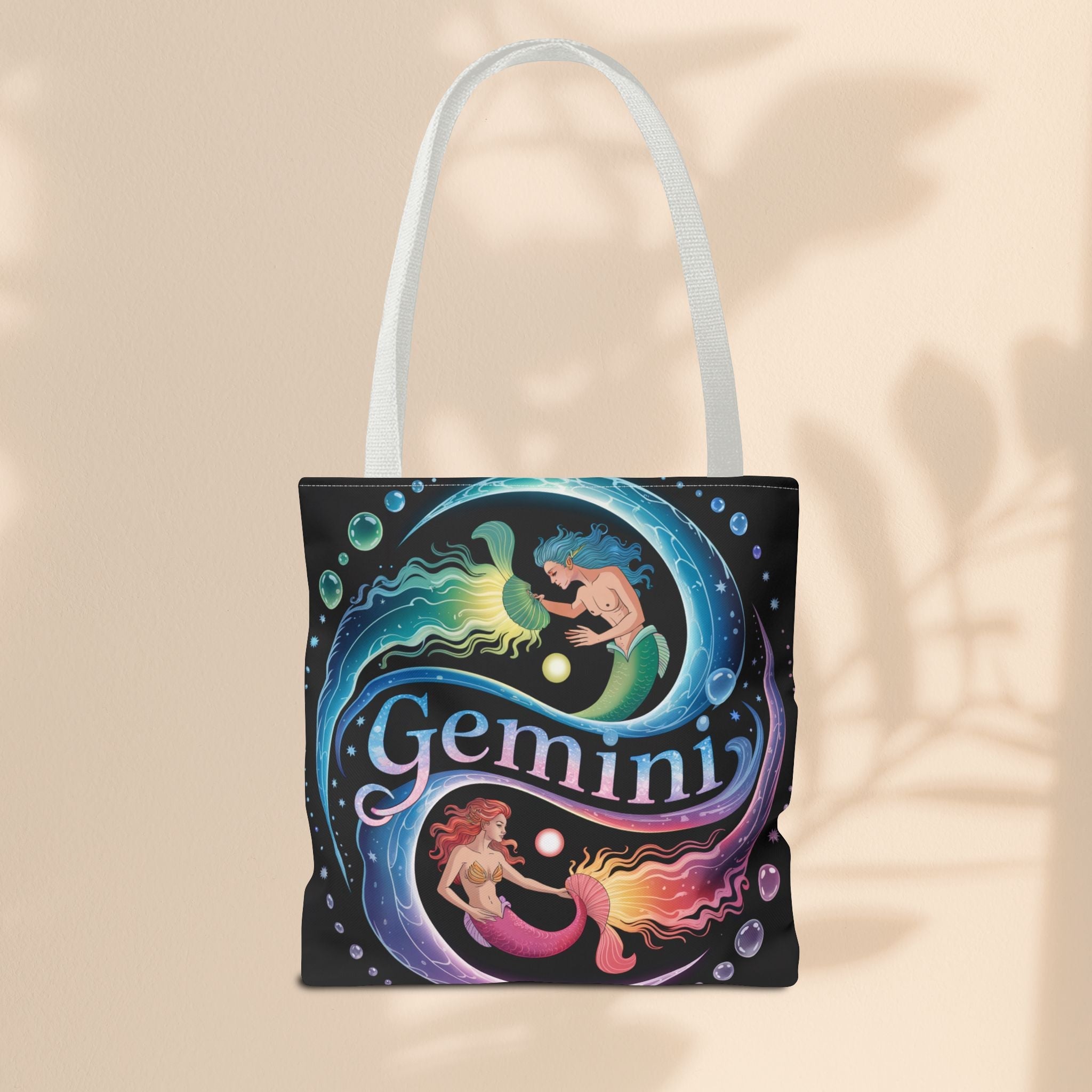 Gemini Zodiac Tote Bag - Colorful Astrology Bag, Gift for Astrology Lovers, AOP Tote for Geminis, Horoscope Design, Birthday Gift