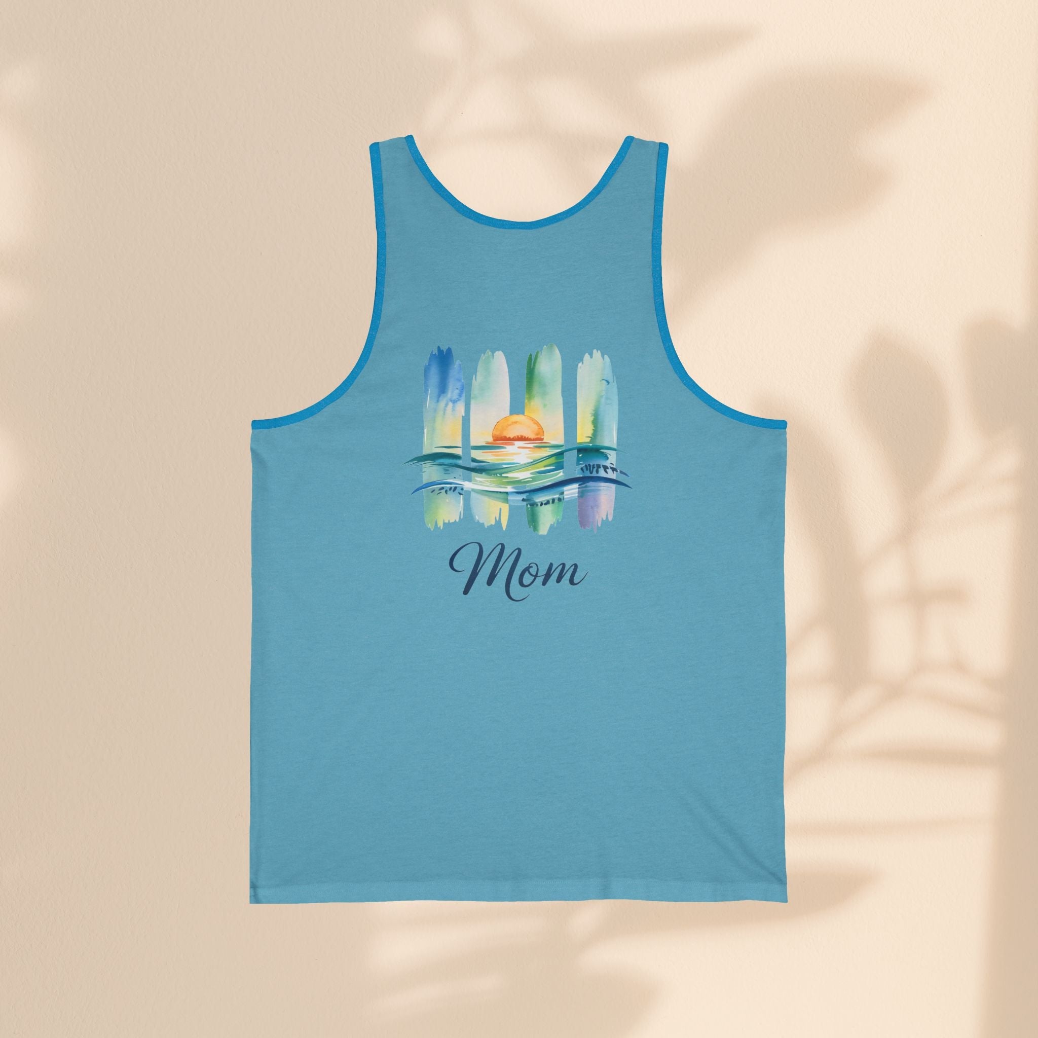 Mom Sunset Jersey Tank - Perfect Gift for Mother's Day & Summer