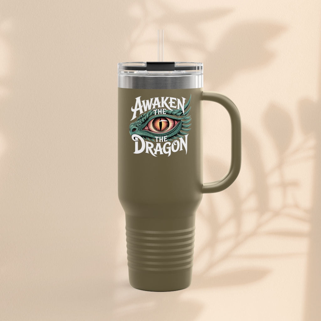 Dragon Insulated Travel Mug | 40oz | Awaken The Dragon | Perfect for Coffee Lovers, Eco-Friendly Designs