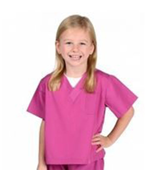 Poplin Children's Scrub Top – 2 Pockets, Half Sleeves