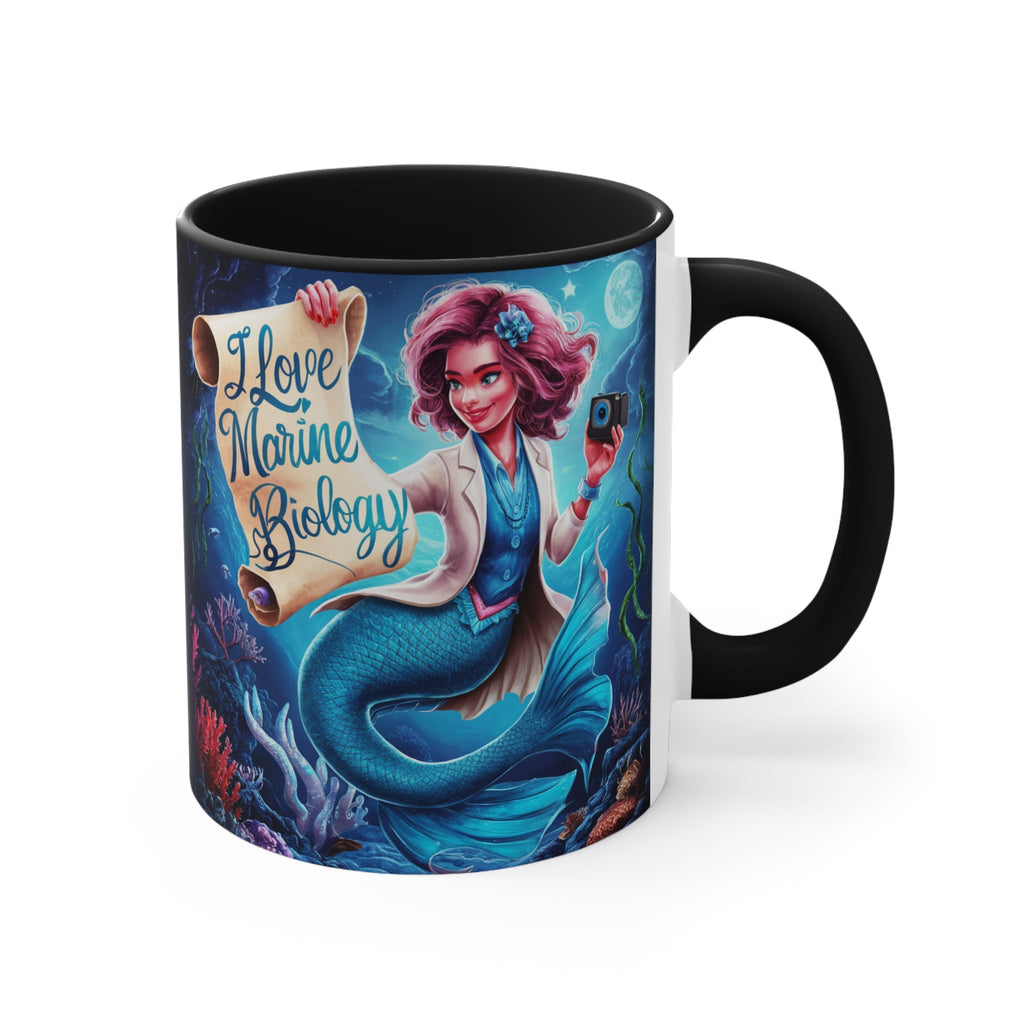 Love Marine Biology Accent Mug – Ocean Science Gift