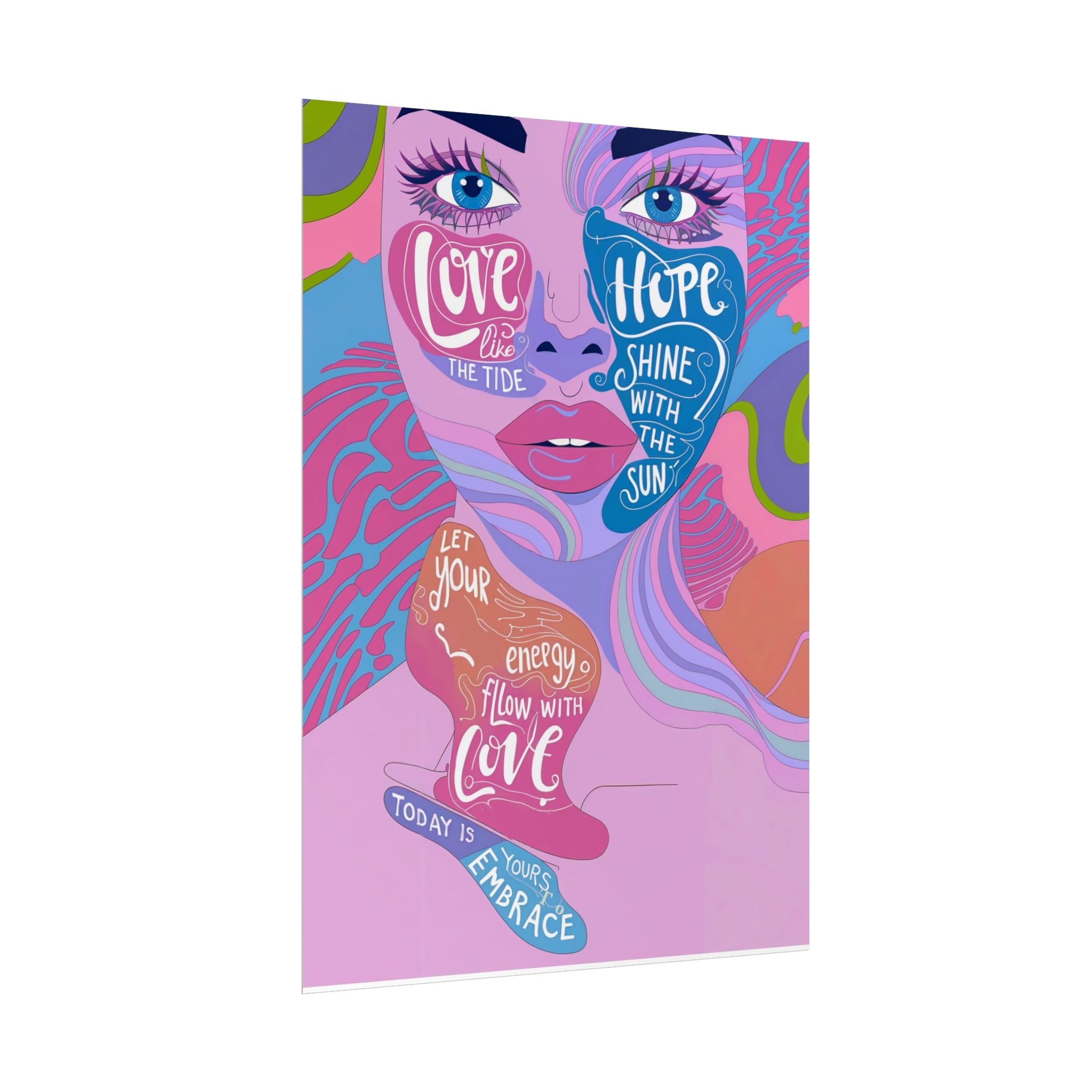 Inspirational Quote Rolled Posters - Colorful Love & Hope Design