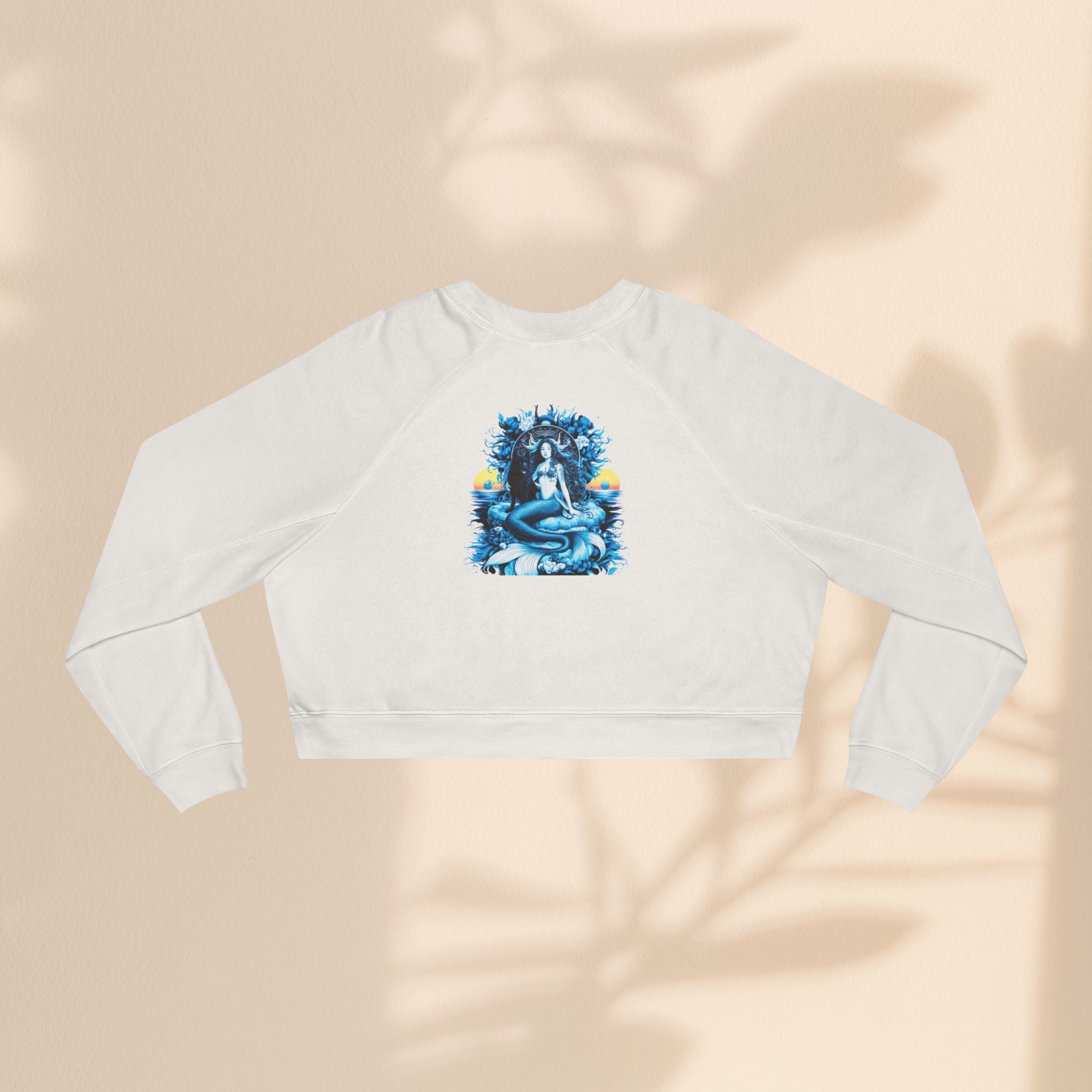 Majestic Mermaid Women's Cropped Fleece Pullover - Cozy Stylish Sweatshirt