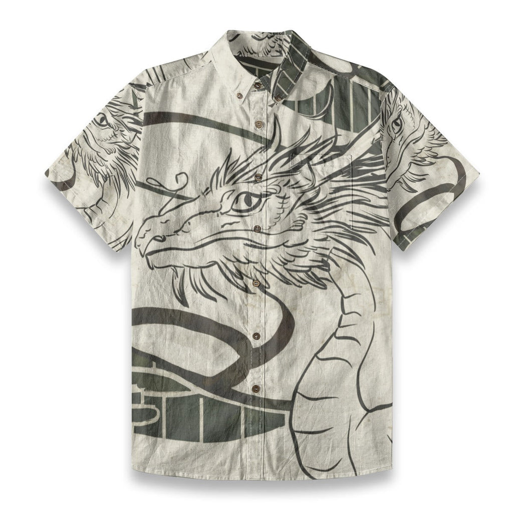 Dragon Sway Men's Breathable Cotton Shirt