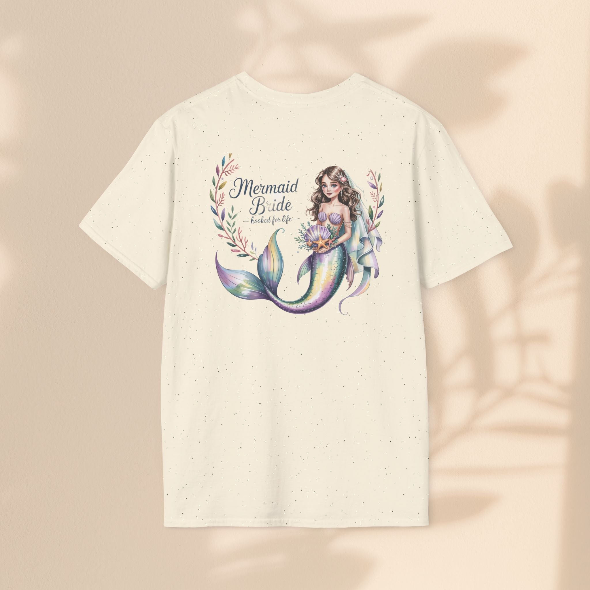 Mermaid Bride T-Shirt, Bridal Party Shirt, Destination Wedding Attire, Beach Wedding Gift, Under the Sea Themed Shirt