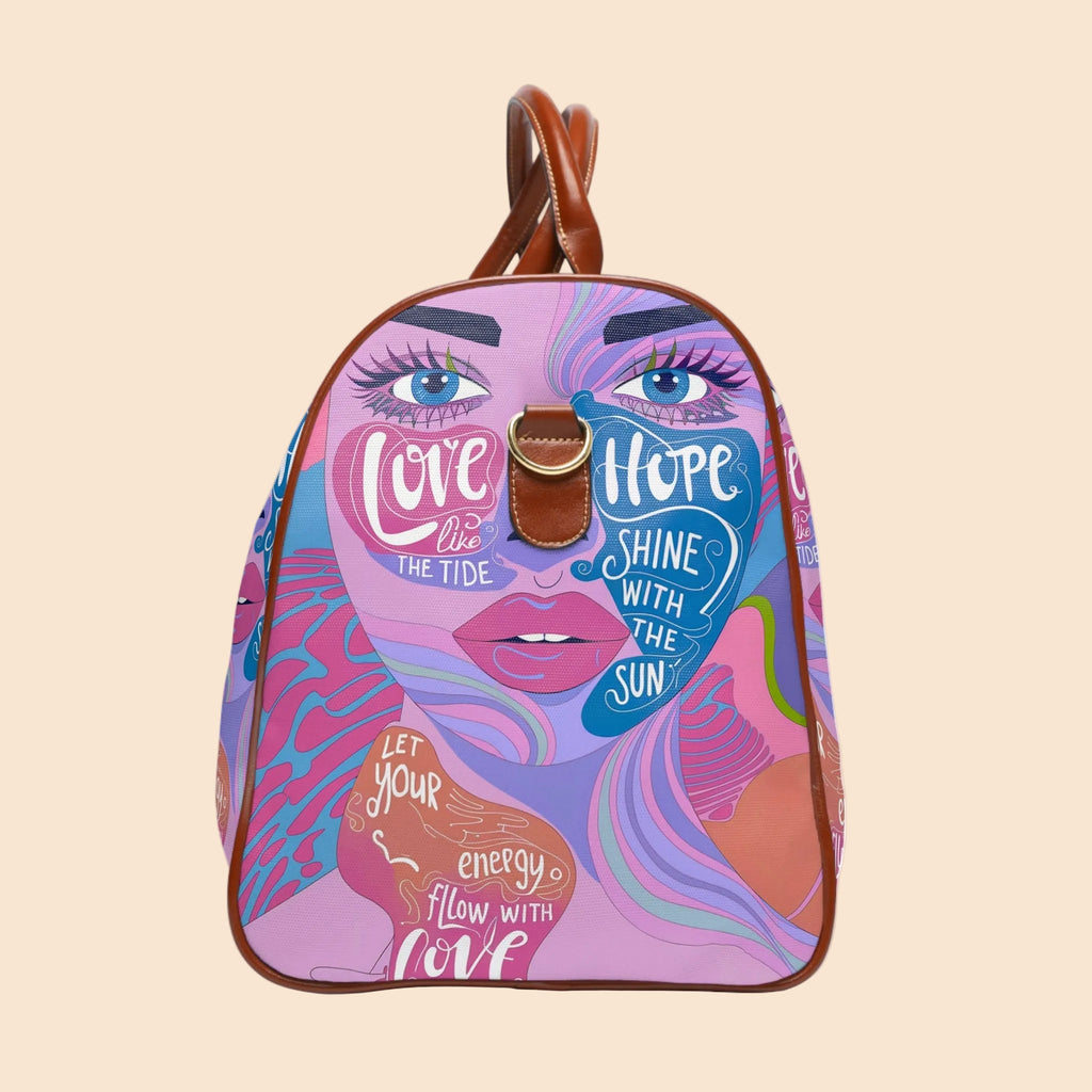 Colorful Art-Inspired Waterproof Travel Bag - Bring Love & Hope on Your Journey!
