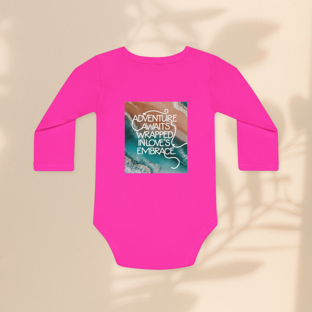 Adventure Awaits Organic Baby Bodysuit | Long Sleeve Baby Outfit