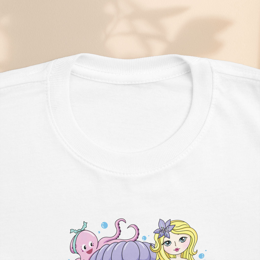 Age 6 Toddler Tee with Mermaid & Octopus Design - Birthday Celebration