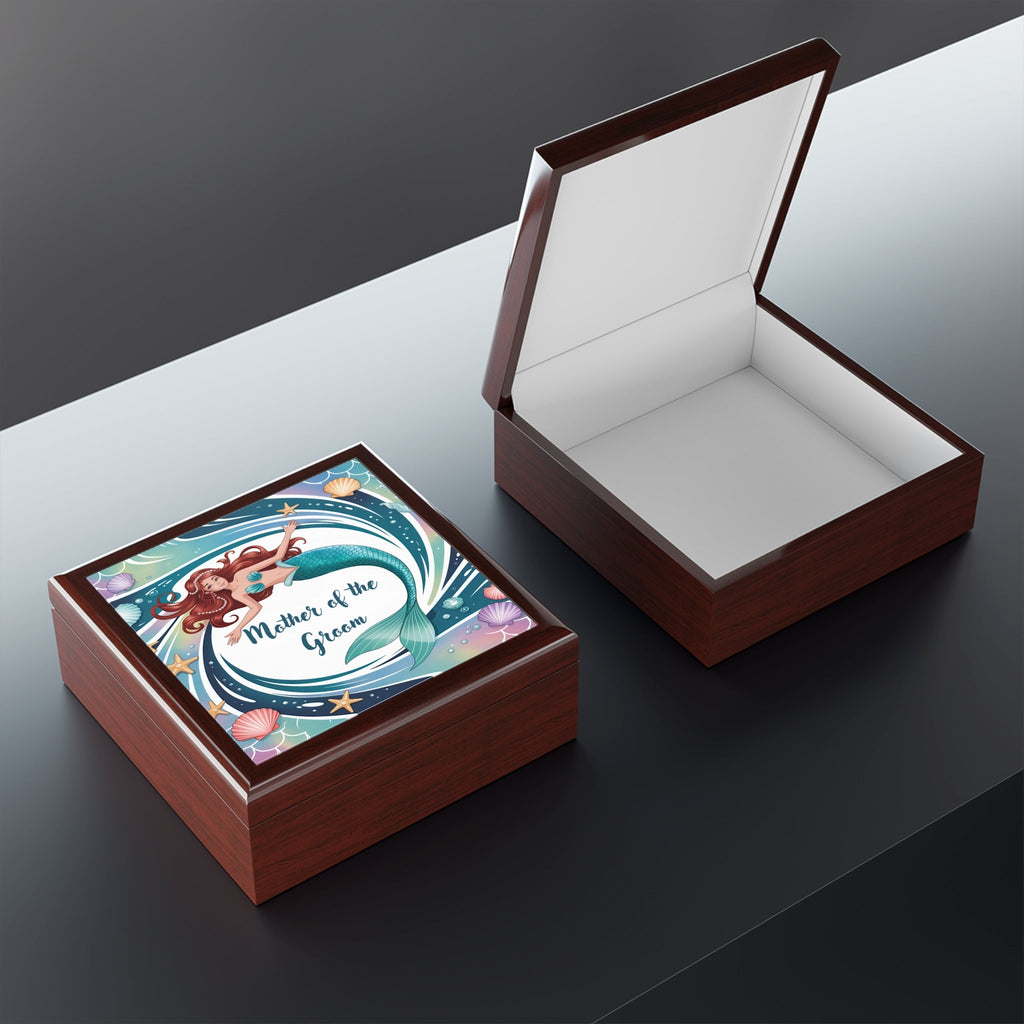 Mermaid Jewelry Box for Mother of the Groom, Wedding Gift, Keepsake Storage, Nautical Decor, Engagement Celebration