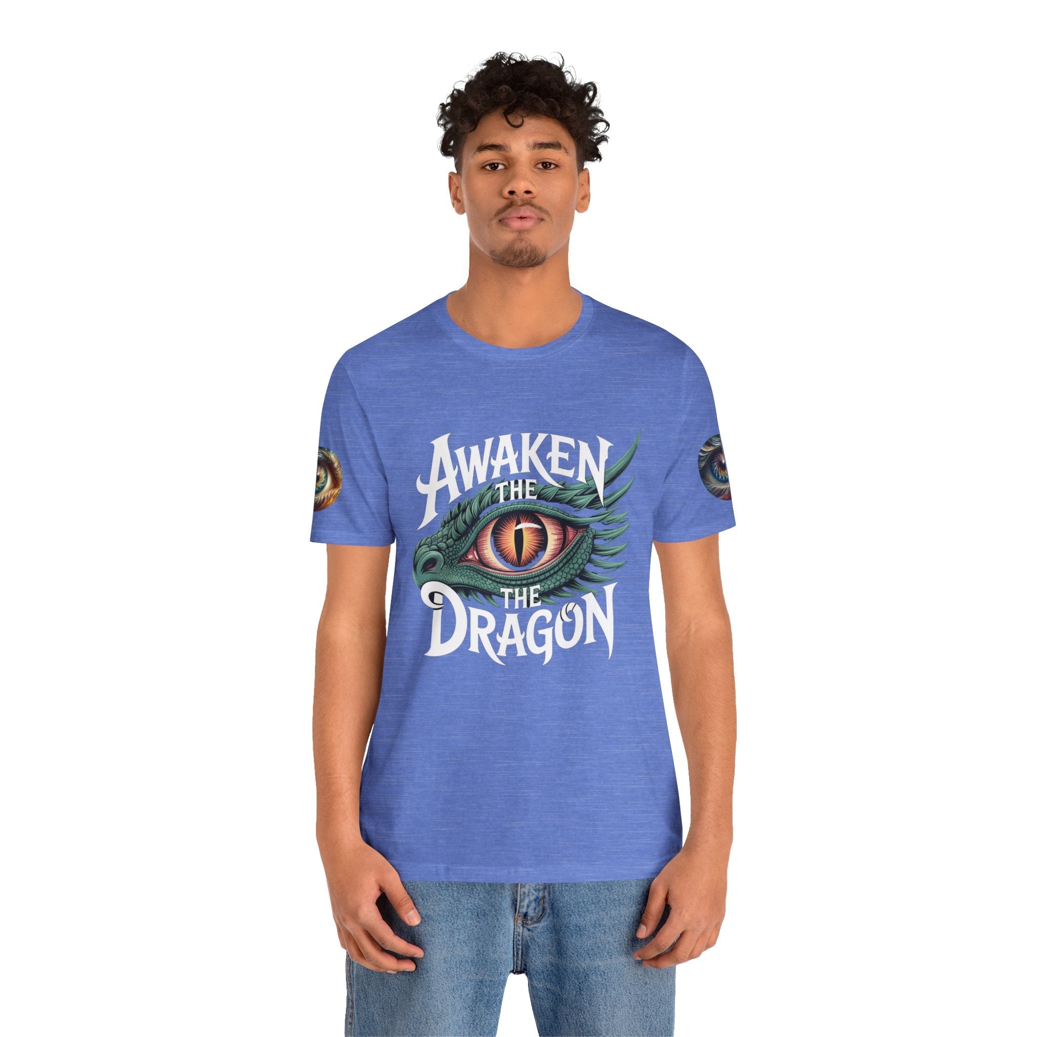 Fantasy Awaken The Dragon Graphic Tee, Unisex Short Sleeve Shirt, Gift for Dragon Lovers, Fantasy Fan Apparel