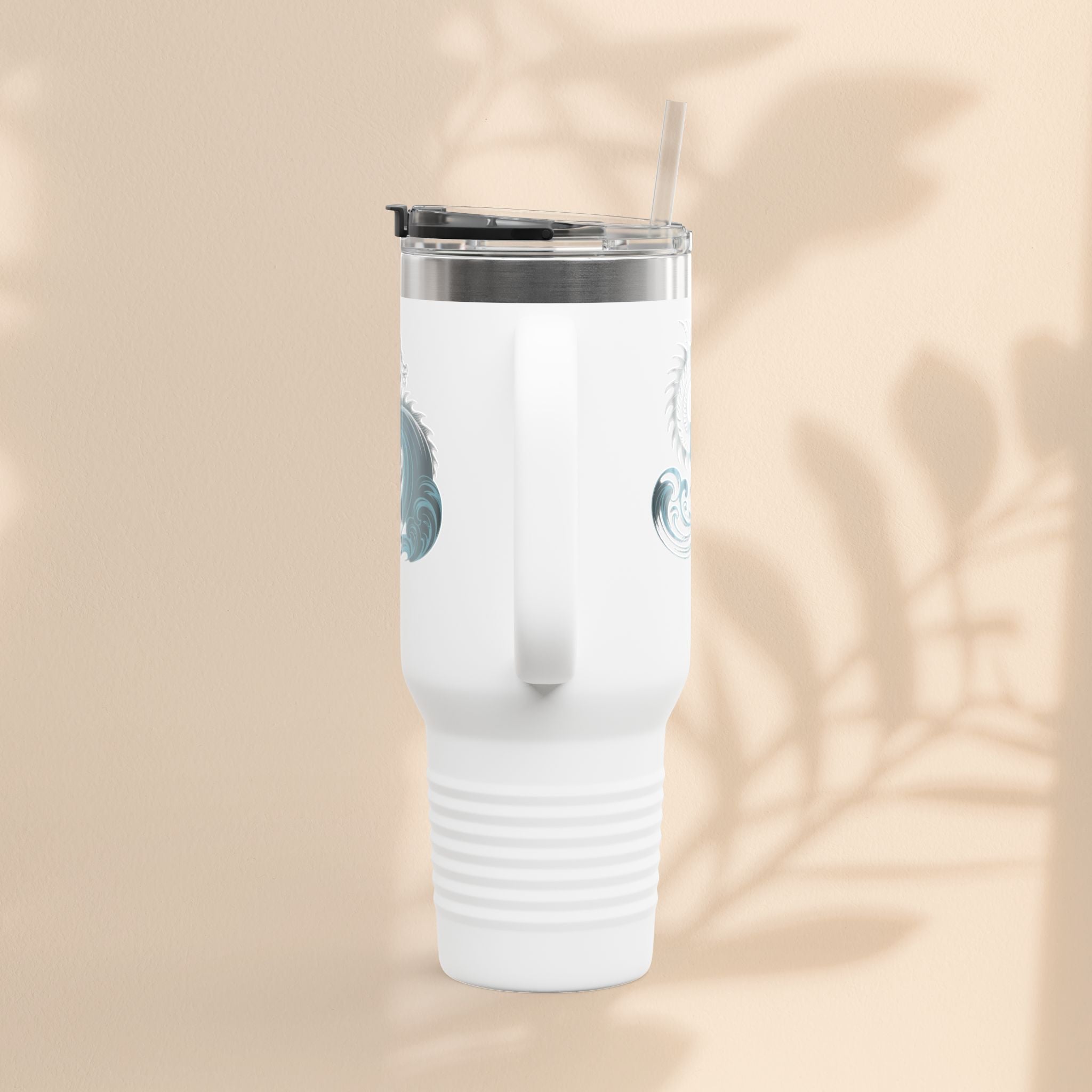 Ocean Waves Insulated Travel Mug, 40oz | Perfect for Outdoor Adventures, Gifts for Travelers, Summer Picnics, Hiking, Coffee Lovers