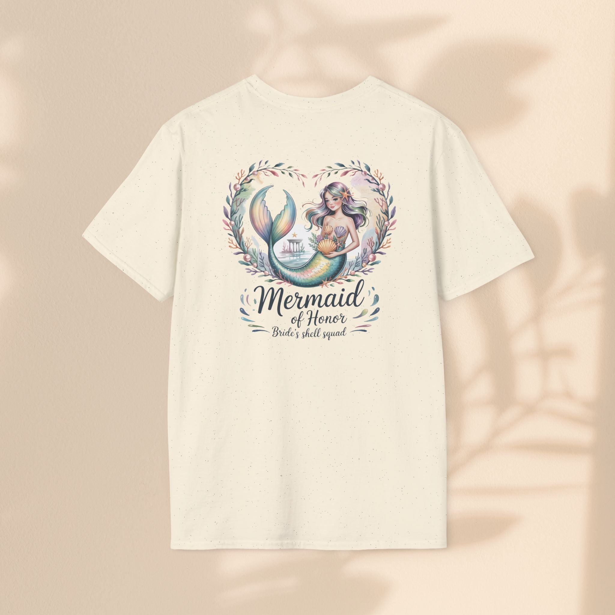 Maid of Honor Mermaid T-Shirt, Ocean Lover Tee, Beach Party Outfit, Gift for Sea Enthusiasts, Mermaid wedding tee