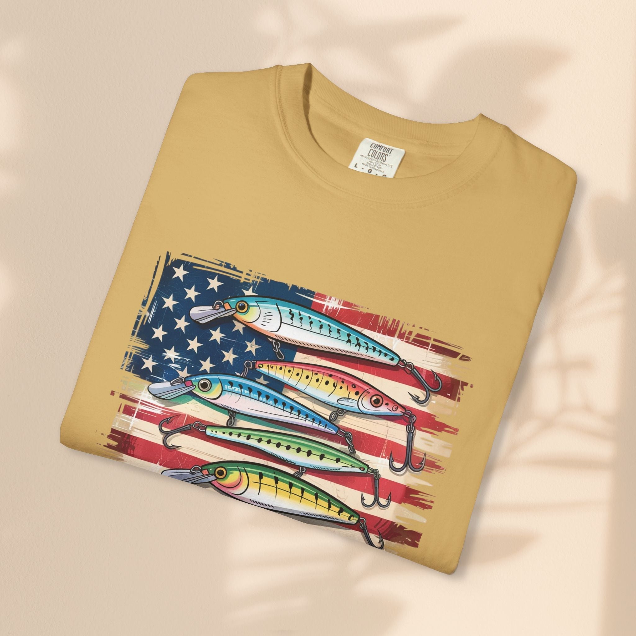 Fishing Enthusiast T-Shirt, Patriotic Angler Tee