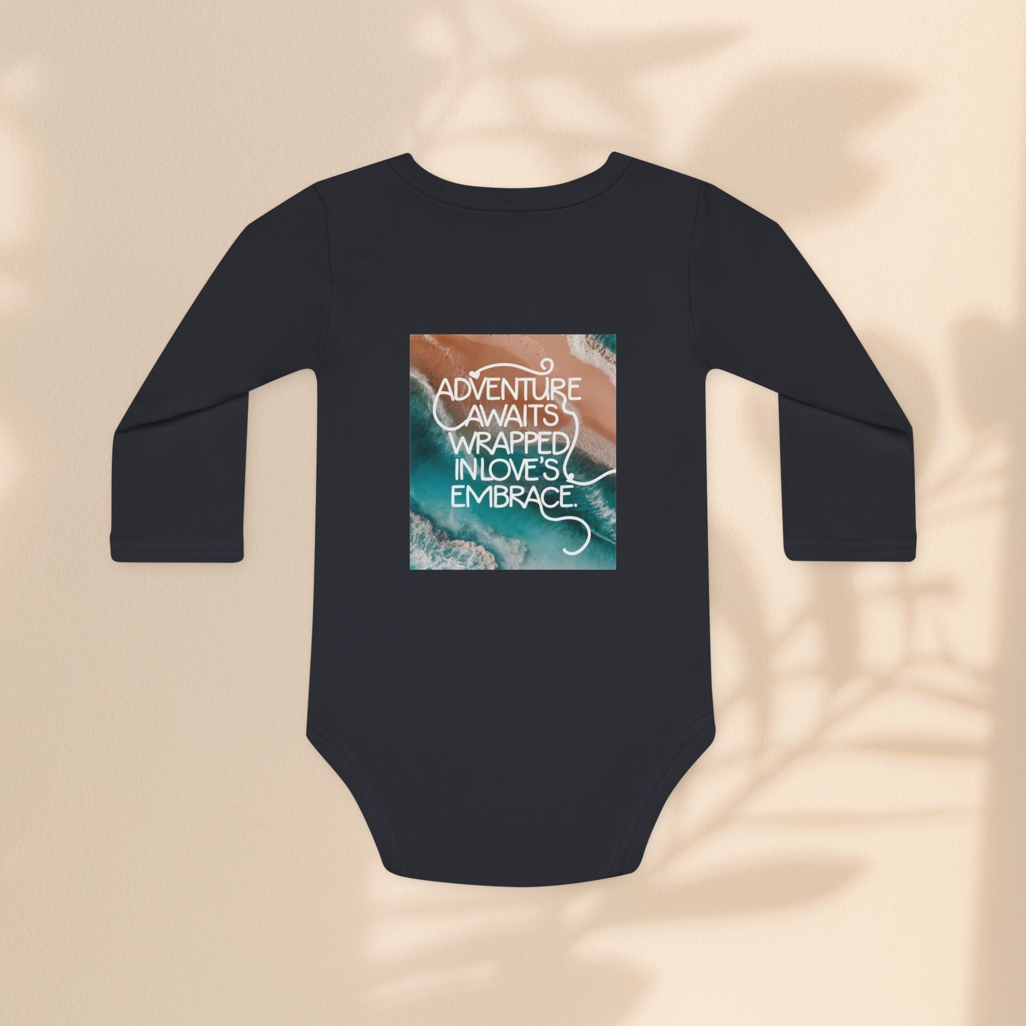 Adventure Awaits Organic Baby Bodysuit | Long Sleeve Baby Outfit