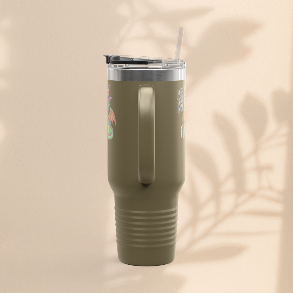 Dragon Insulated Travel Mug, 40oz, Dragon Birthday Tumbler
