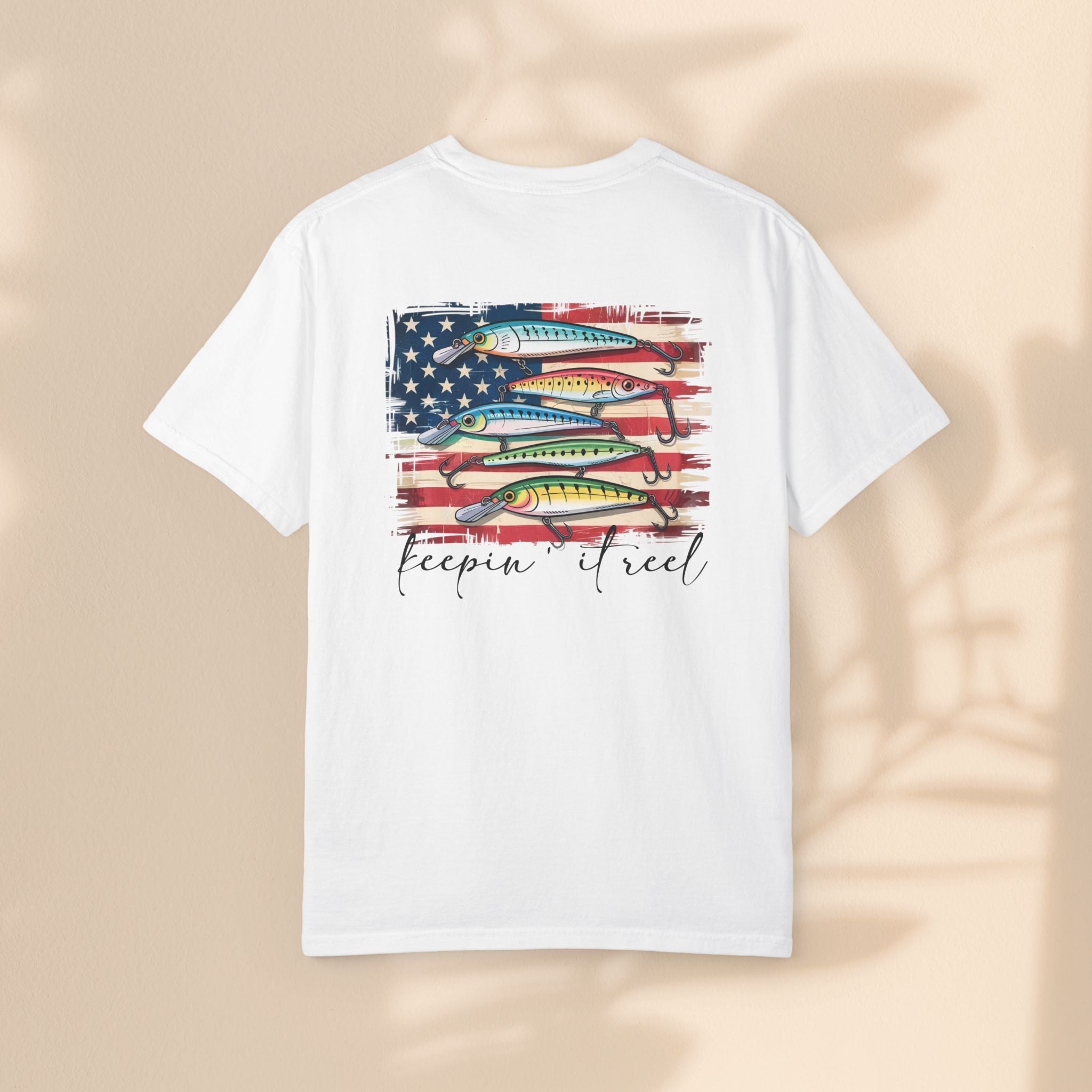 Fishing Enthusiast T-Shirt, Patriotic Angler Tee