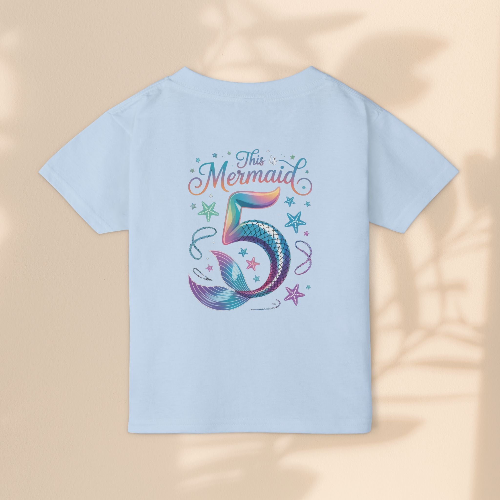 5 year old Mermaid Birthday Toddler T-shirt, Magical Mermaid Tee