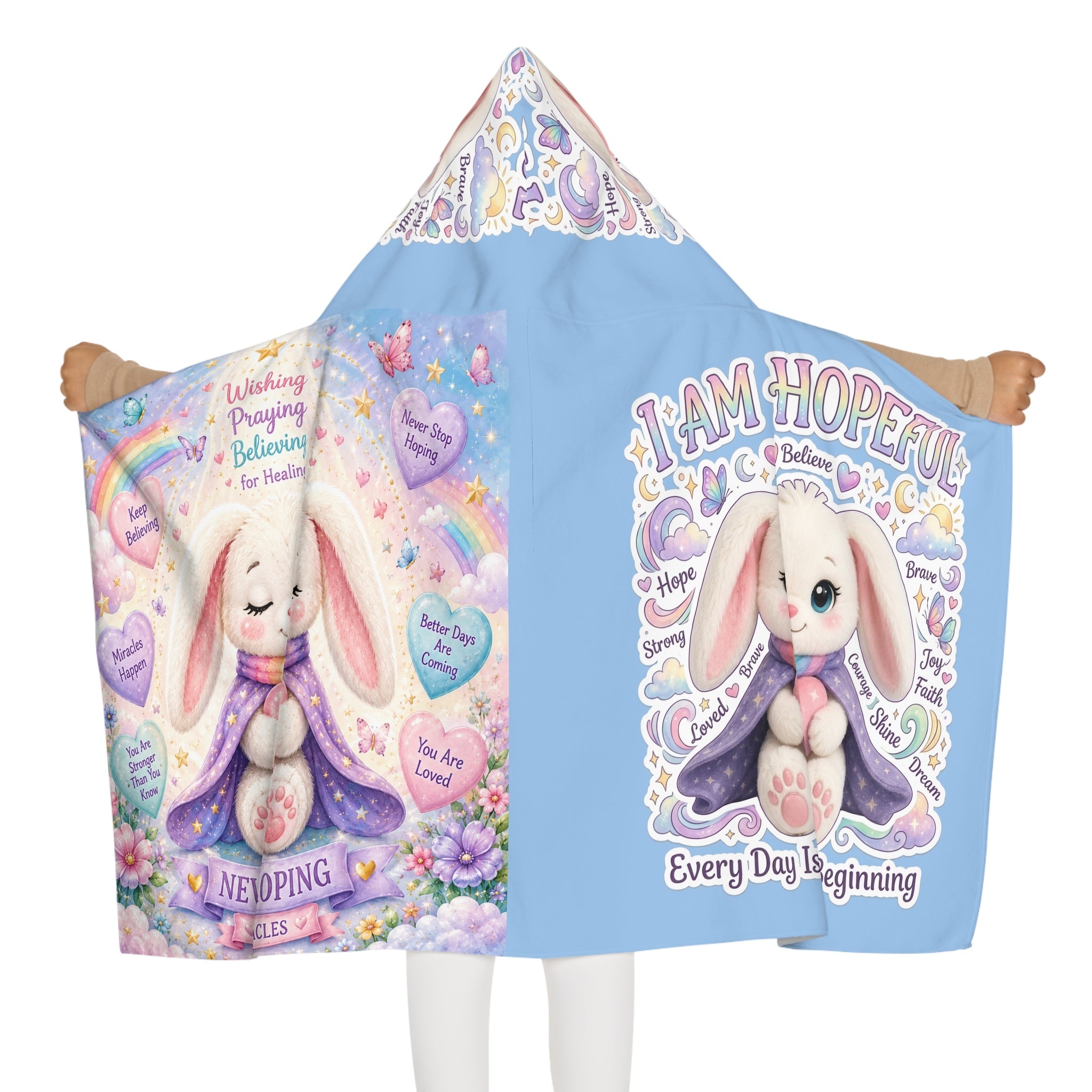 Hopeful Bunny Hooded Towel | Brave Buddies™