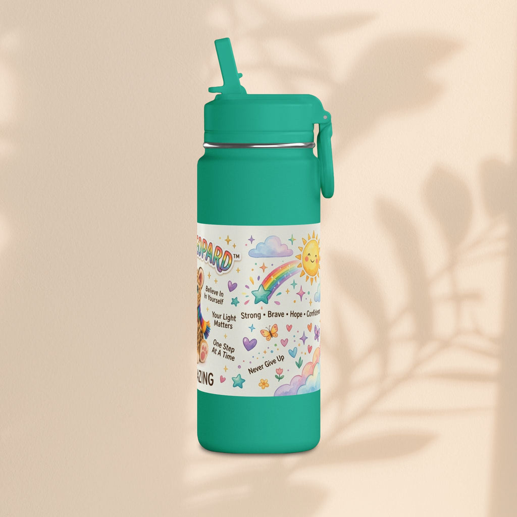 Lucky Leopard Kids Water Bottle | Brave Buddies™