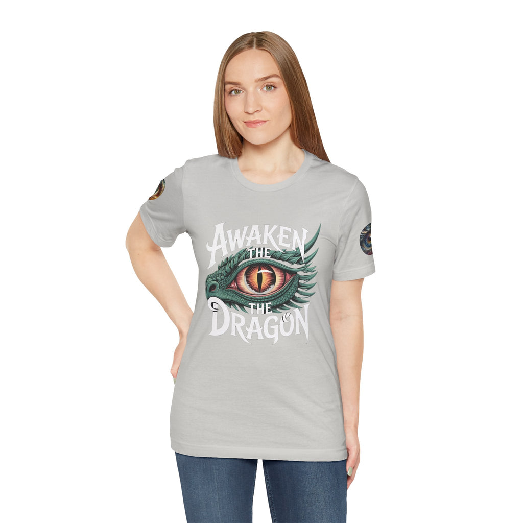 Fantasy Awaken The Dragon Graphic Tee, Unisex Short Sleeve Shirt, Gift for Dragon Lovers, Fantasy Fan Apparel