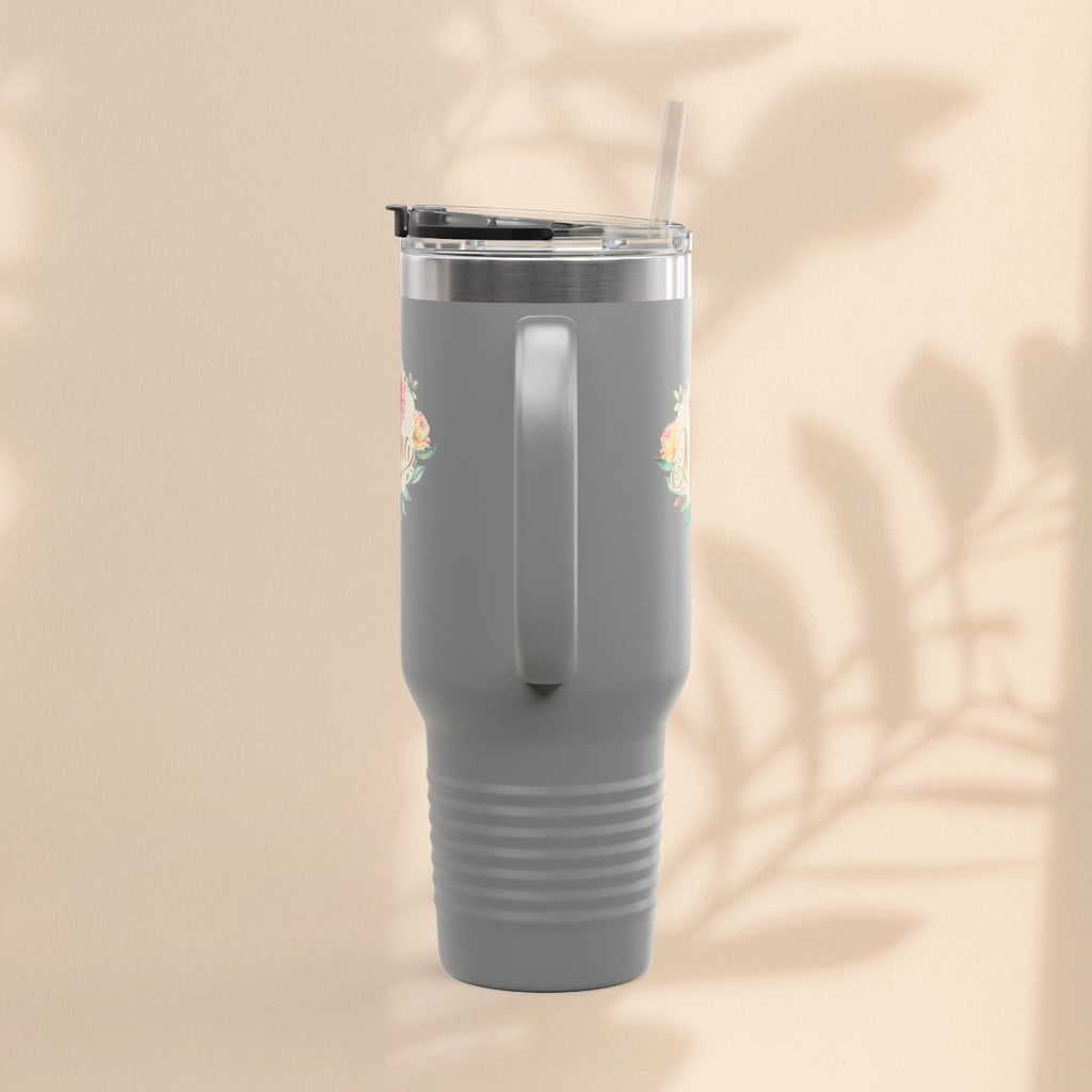 Floral Insulated Travel Mug for Moms - 40oz