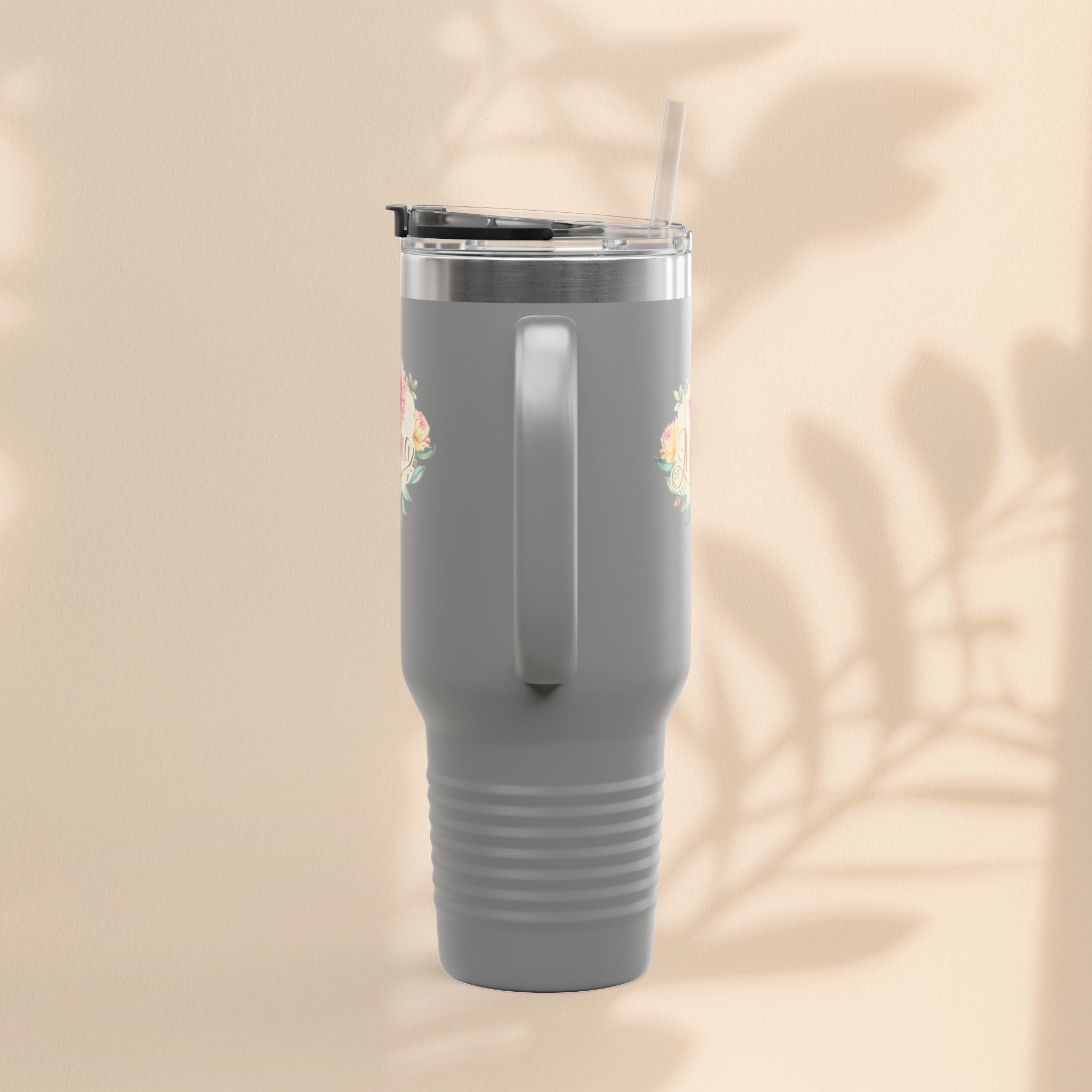 Floral Insulated Travel Mug for Moms - 40oz