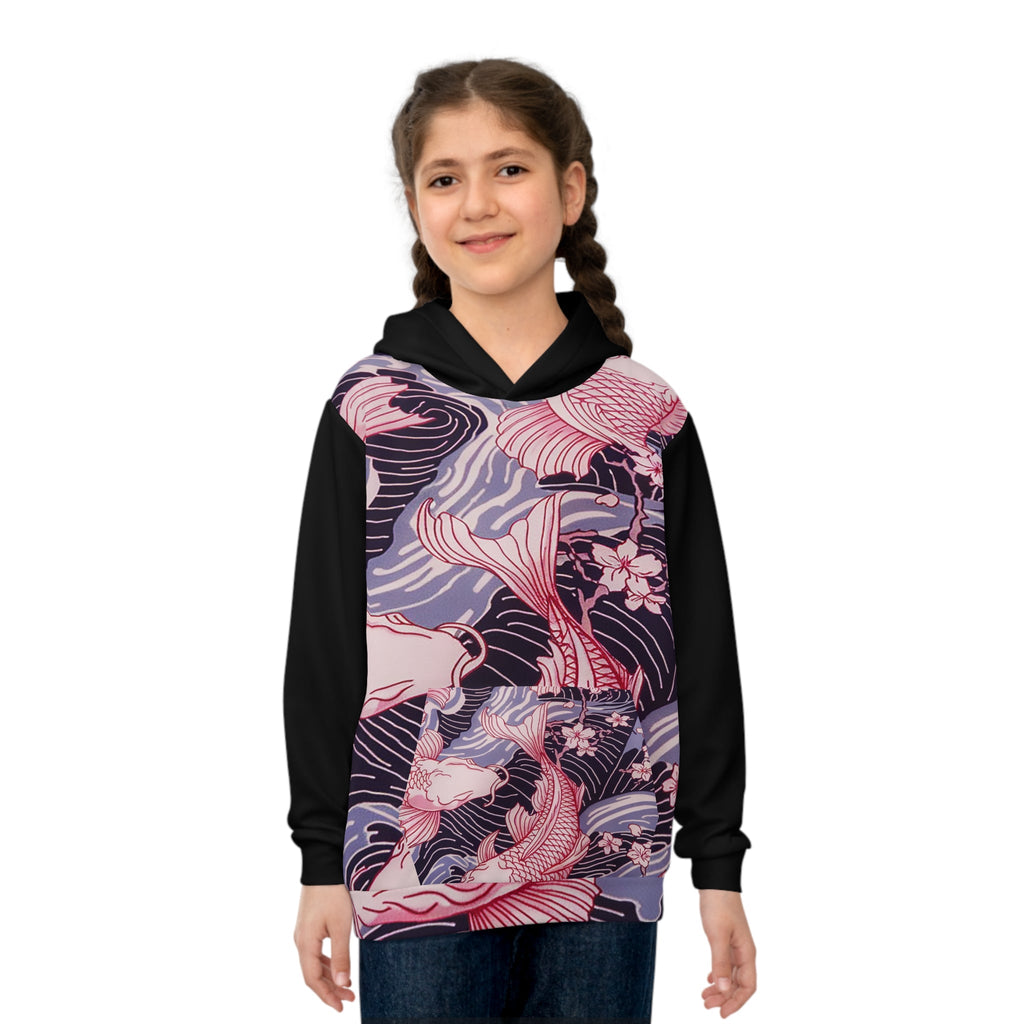 Kids Hoodie - Koi Fish Design