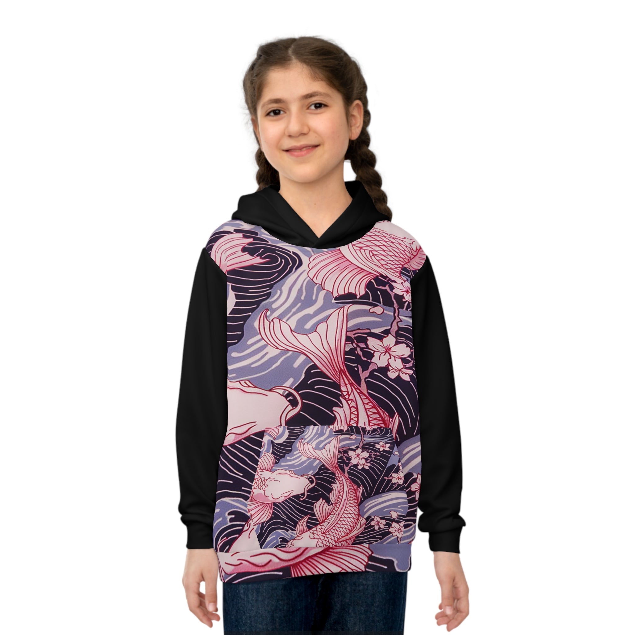 Kids Hoodie - Koi Fish Design