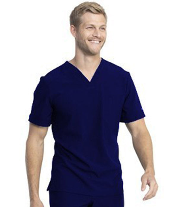 Stretchable Top v neck without pocket solid half sleeve Unisex