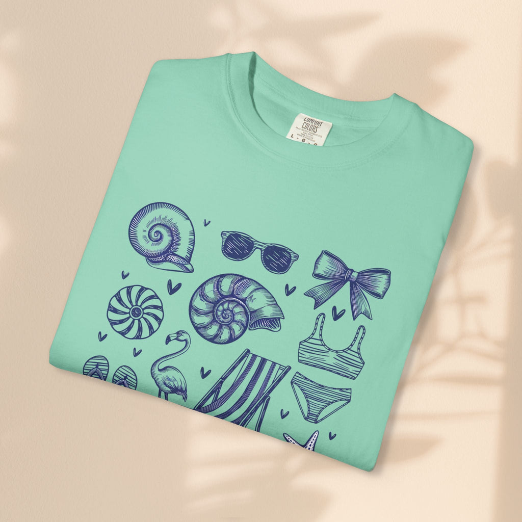 Beach Vibes Unisex Garment-Dyed T-shirt - ‘Feelin' Beachy’ Design