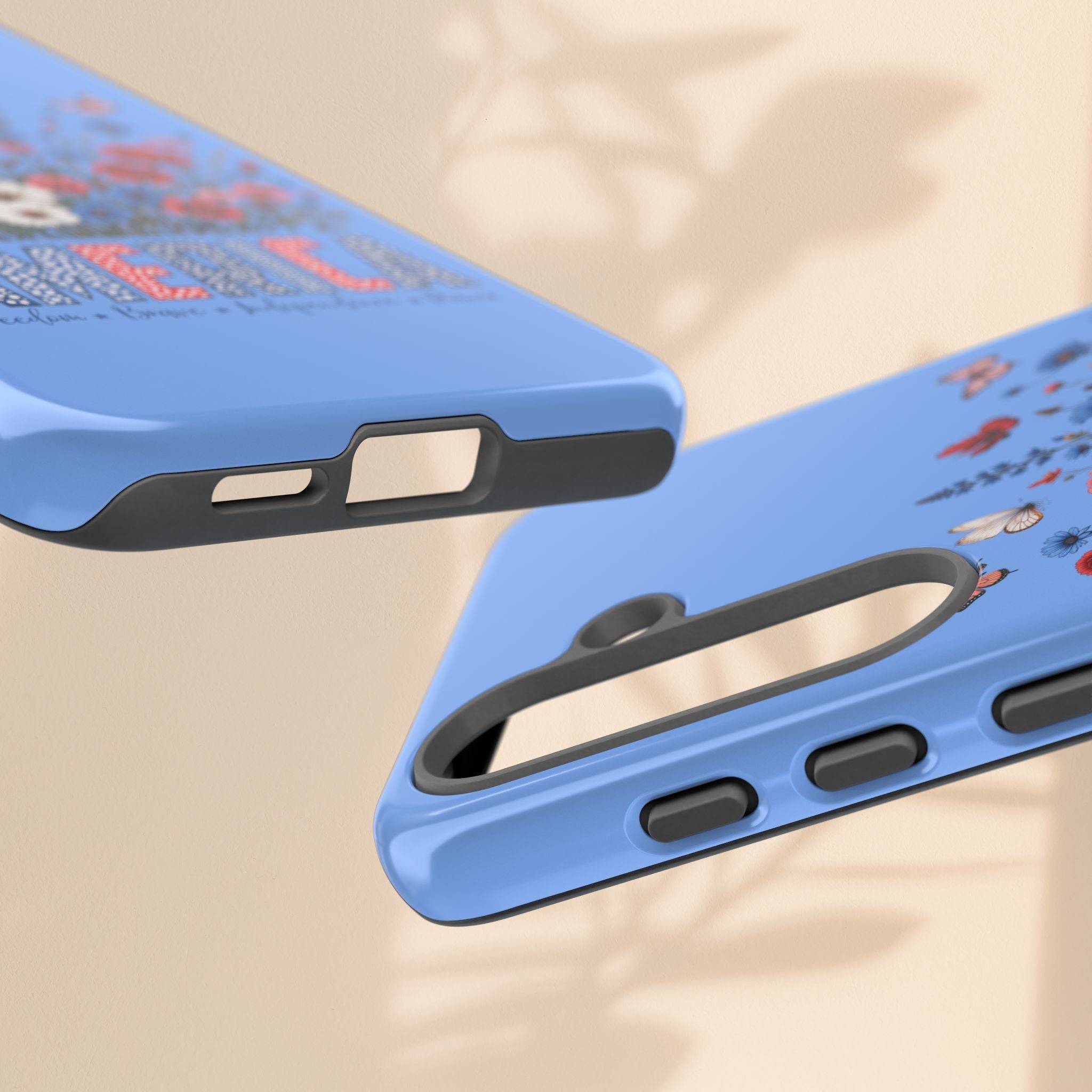 Floral America Phone Case - Tough Cases for Style & Protection