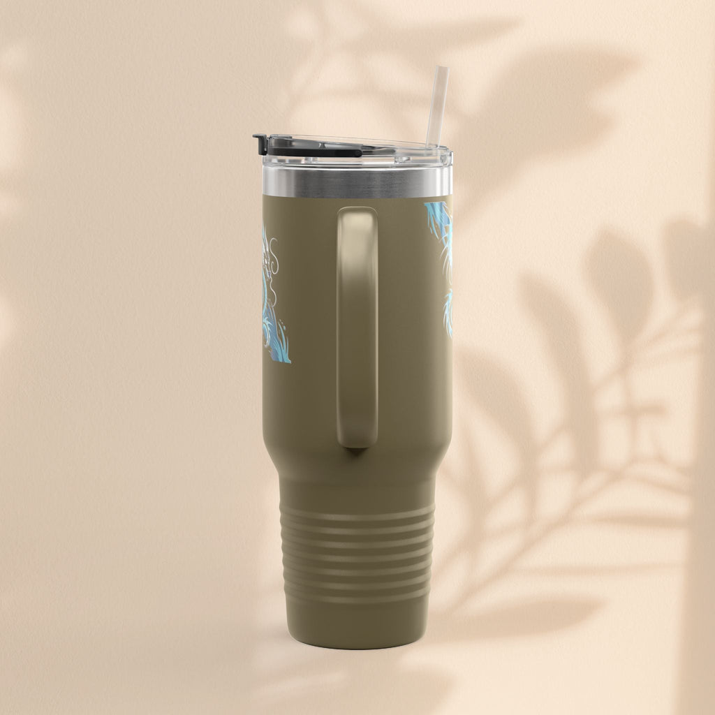 Bold Dragon Insulated Travel Mug, 40oz – Adventure, Road Trips, Unique Gift, Eco-Friendly Drinkware, Hot & Cold Beverages